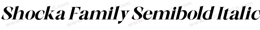 Shocka Family Semibold Italic字体转换